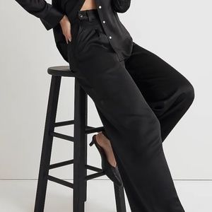 Madewell The Harlow Wide-Leg Pants in Satin